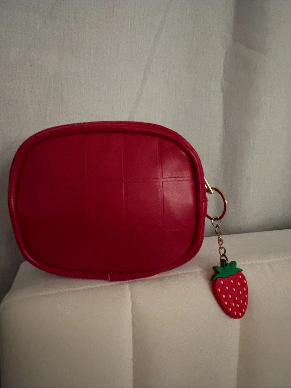Red Strawberry Charm Crossbody Bag